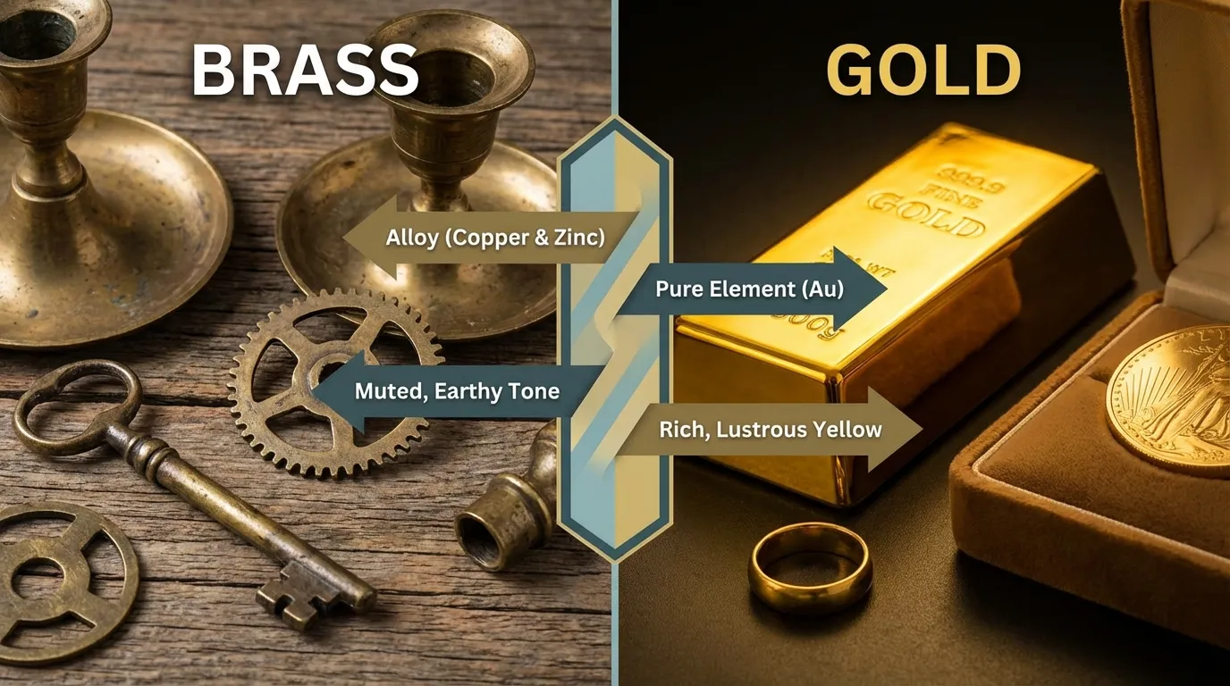 Difference Between Brass and Gold