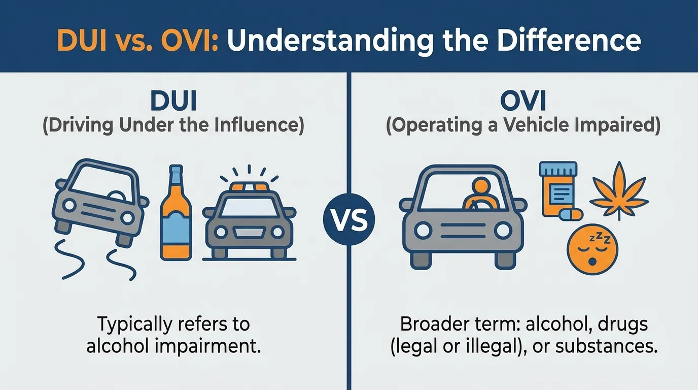 difference between dui and ovi