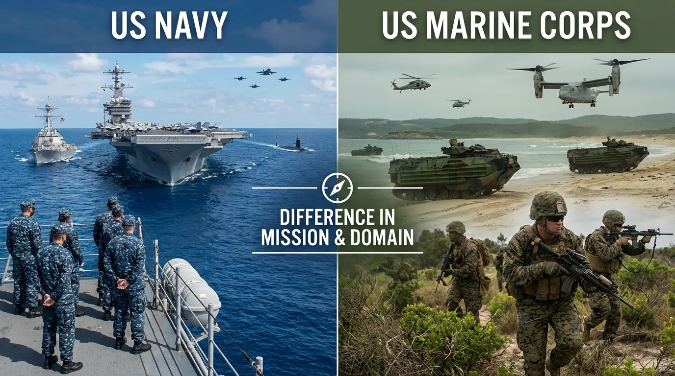 difference between navy and marine