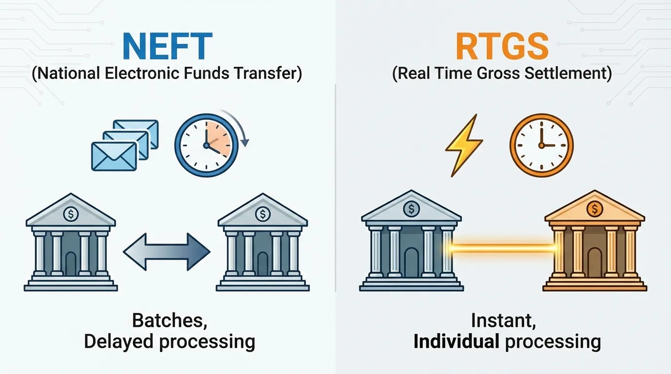 Difference Between NEFT and RTGS