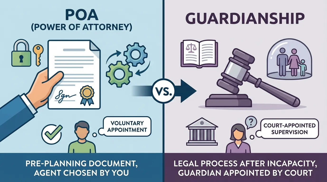 difference between POA and guardianship