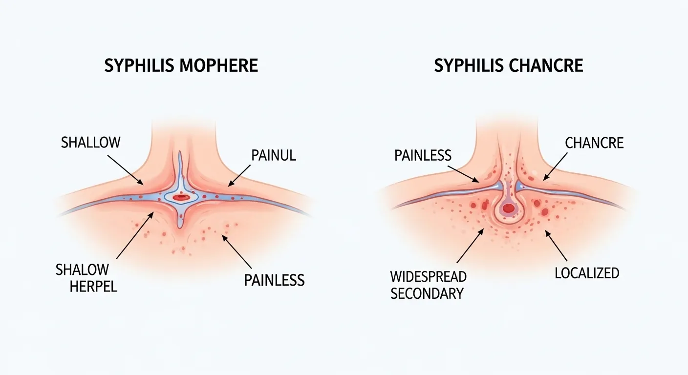 difference between syphilis and herpes