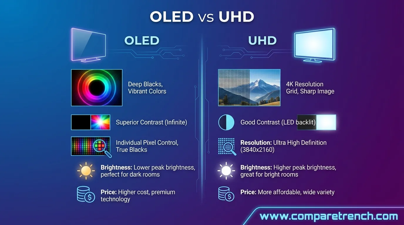 difference between OLED and UHD