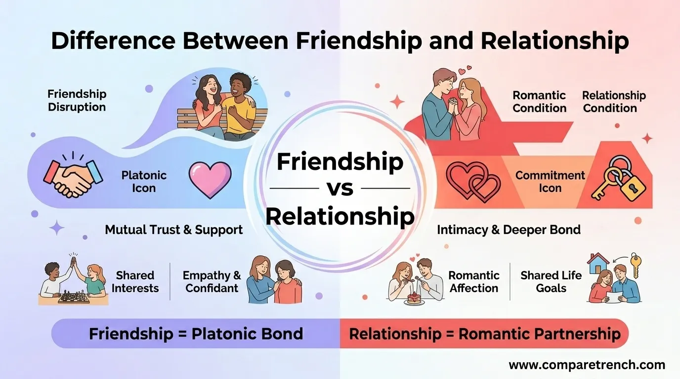 difference between friendship and relationship