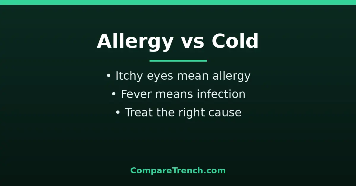 Difference between allergy and cold symptoms explained with key clues