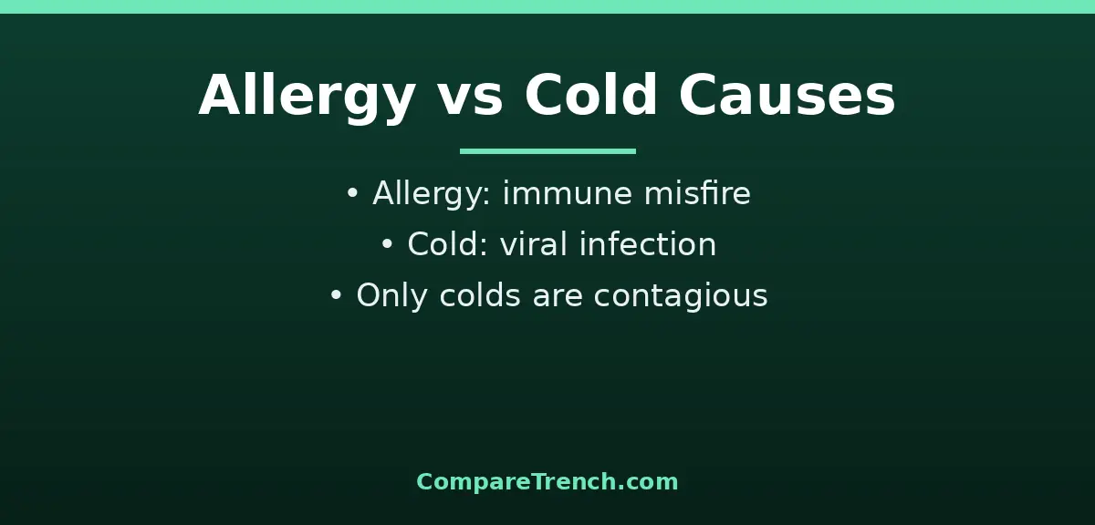Allergy vs cold causes in the difference between allergy and cold guide