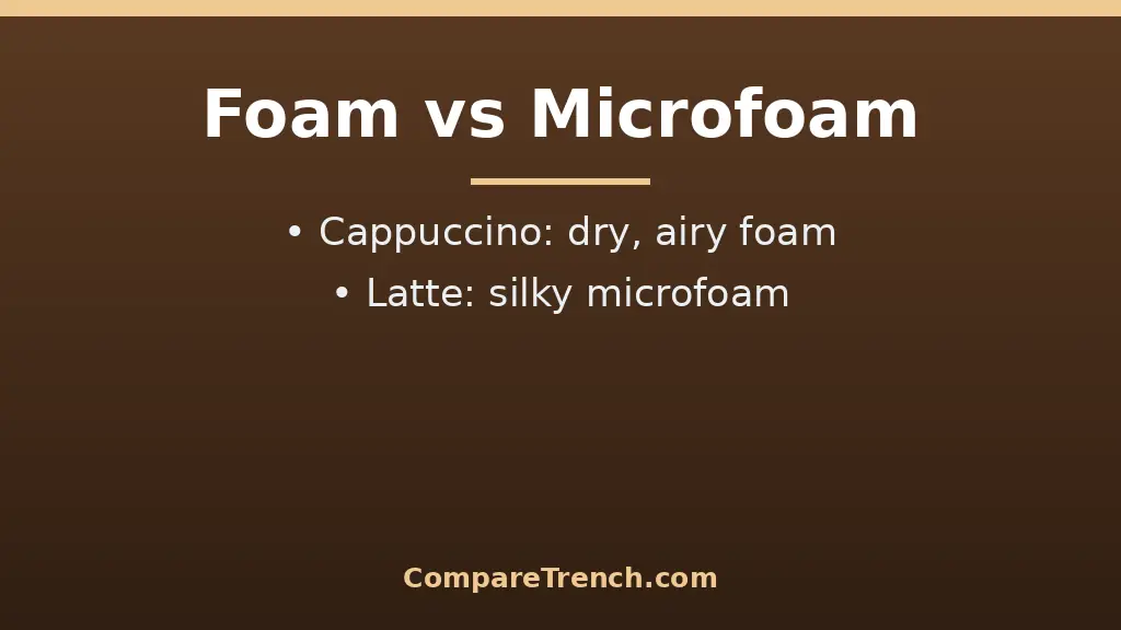 Barista steaming milk to show the difference between cappuccino and latte foam texture