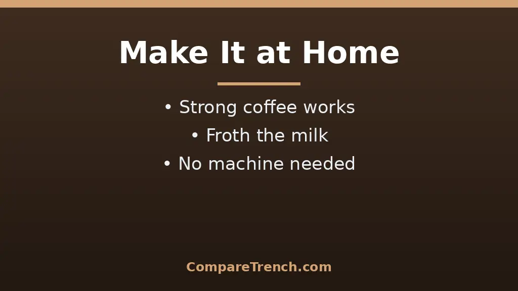 Home coffee setup showing the difference between espresso and latte drinks