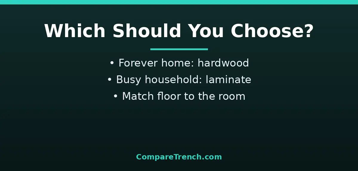 Choosing between hardwood and laminate in the difference between hardwood and laminate flooring