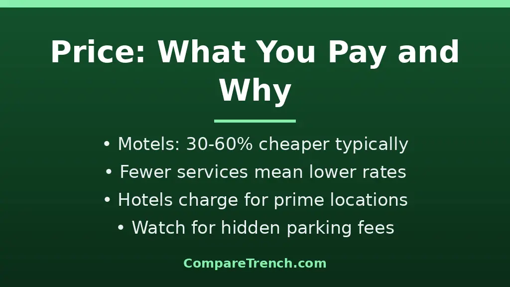 Hotel vs motel price comparison and what drives the cost difference