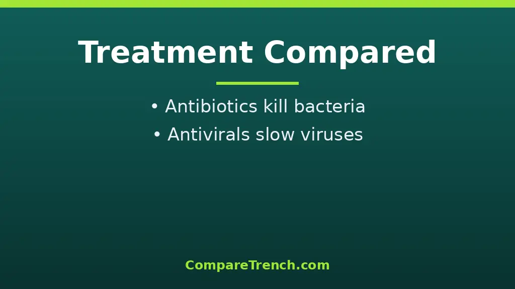 Doctor explaining the difference between virus and bacteria treatment options to a patient